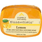 Clear Natural Essentials Lemon Glycerin Soap 4 oz bar, with bright yellow lemon scent and transparent glycerin texture.