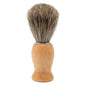 Il Ceppo light wood handle pure badger bristle shave brush by Pasteur Pharmacy, showing the brush with a wooden handle and dense bristles.
