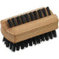 Mini hand washing brush with beech wood handle and wild boar bristles by Keller Bürsten for gentle cleaning.