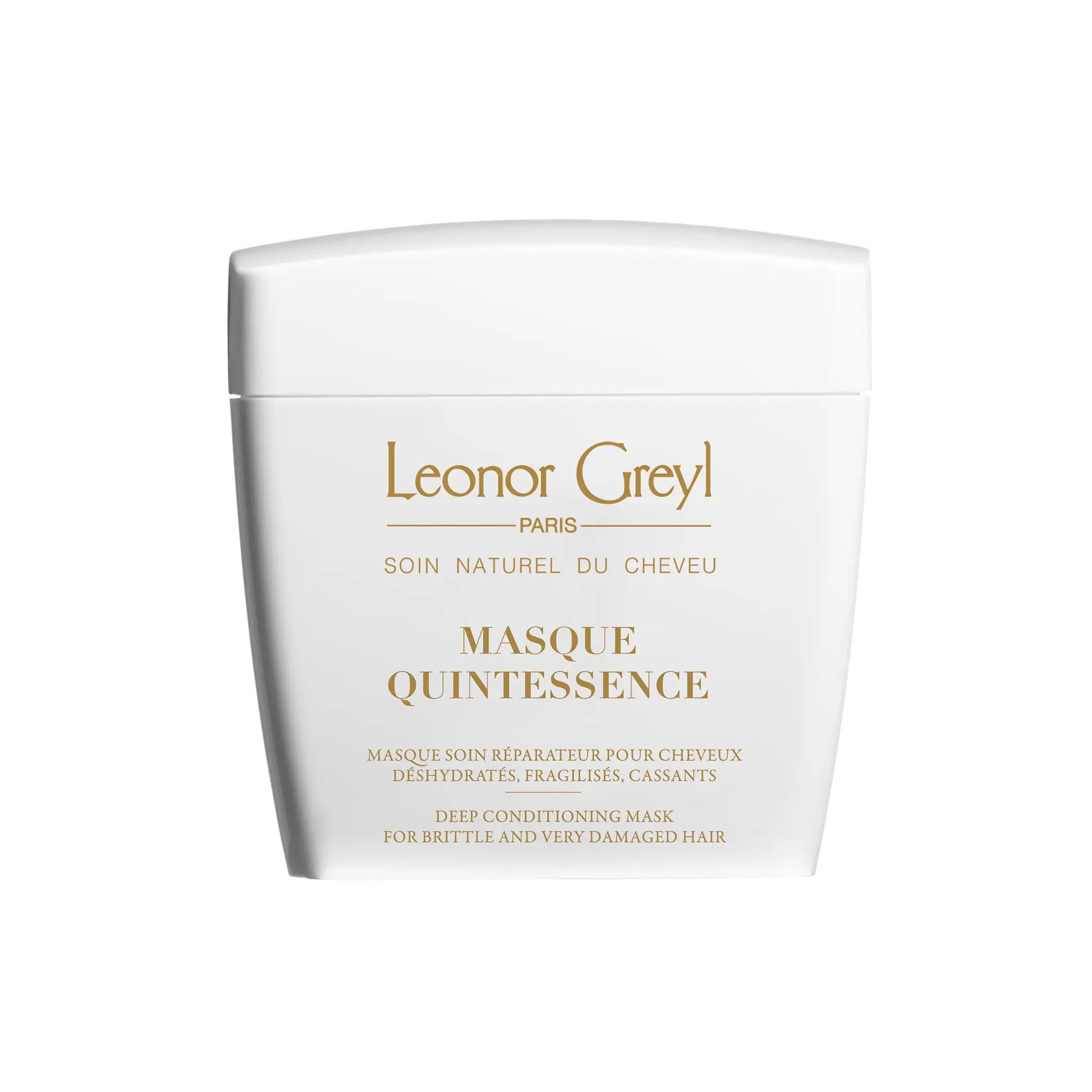 Leonor Greyl Masque Quintessence deep conditioning hair mask in 200ml jar, nourishing treatment for healthy, shiny hair
