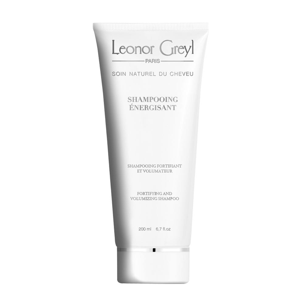 Leonor Greyl Energising Shampoo in 200ml bottle, suitable for revitalising and cleansing hair, with natural ingredients.
