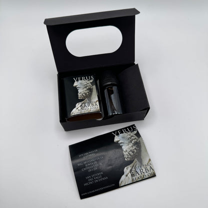 Los Jabones de Joserra beard soap and oil travel kit with 3.5oz bottles, featuring natural ingredients and grooming essentials.