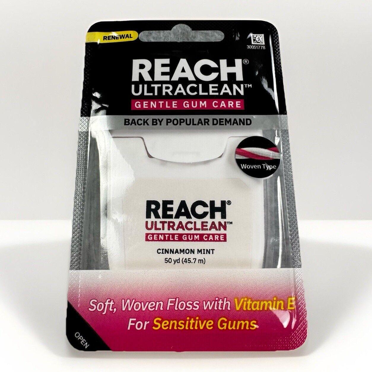 Listerine Reach Cinnamon Mint Dental Floss by Pasteur Pharmacy, woven soft dental floss for gentle gum care, 50 yards.