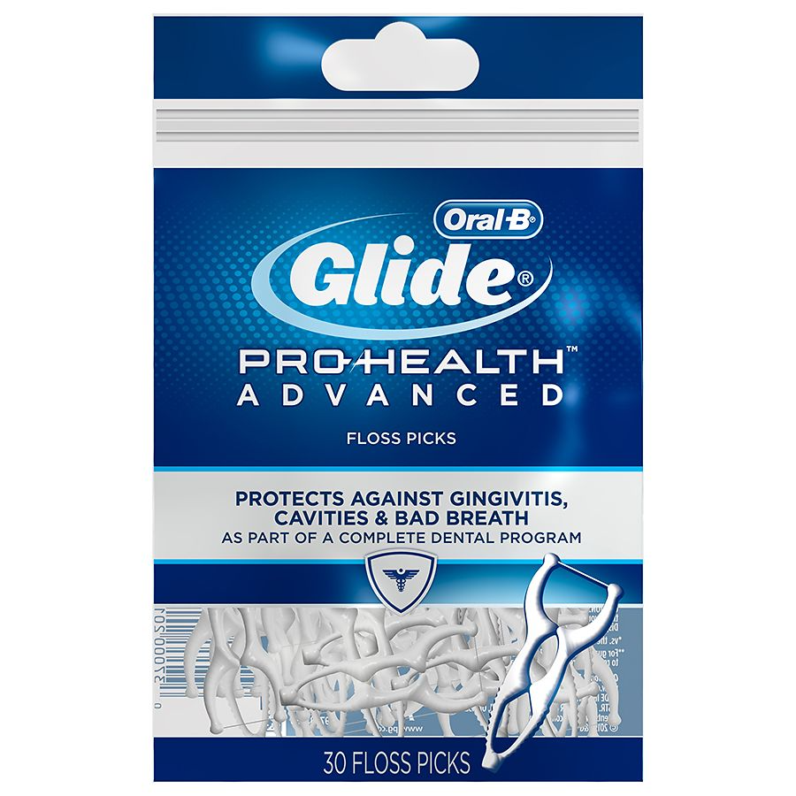 Oral-B Glide Gum Care dental floss picks with smooth, gentle floss for effective gum cleaning and oral hygiene.