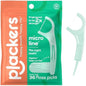 Plackers Gentle Line Floss Picks with fresh mint flavor, 75-count, dental floss picks from Pasteur Pharmacy.