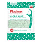 Dental floss picks with fresh mint flavor from Pasteur Pharmacy, featuring Plackers Micro Line Floss for effective cleaning.