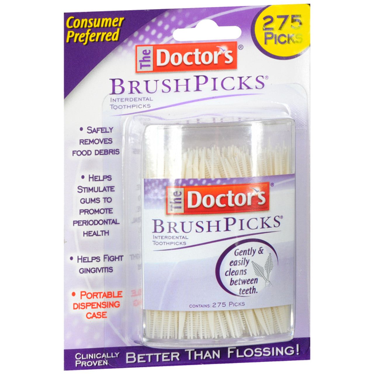 Dental floss and interdental brush picks by Pasteur Pharmacy, designed for effective interdental cleaning and plaque removal.