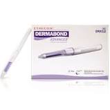 J & J Healthcare Systems Dermabond Advanced topical skin adhesive for secure denture adhesion, in a tube with branding.