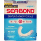 Sea-Bond Triple Action Lower Denture Adhesive Seals from Pasteur Pharmacy, 15-count pack for secure denture fit and comfort.