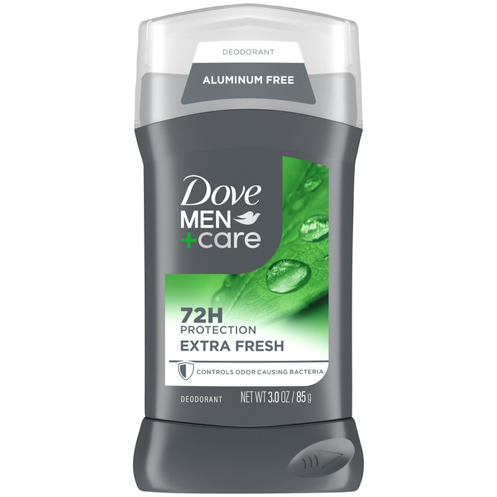 Dove Men + Care Extra Fresh Deodorant Stick 3 oz, anti-perspirant and deodorant for men with fresh scent, in a white stick container