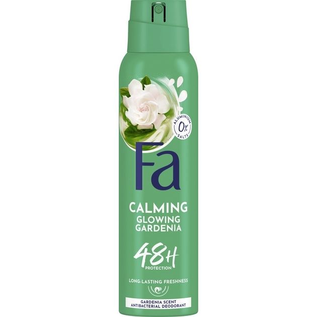 Fa Deodorant Spray Calming Glowing Gardenia by Pasteur Pharmacy, 48h protection, anti-perspirant with soothing floral scent.