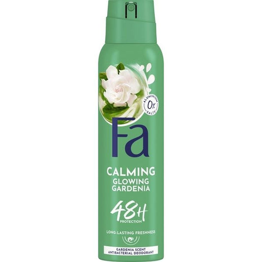 Fa Deodorant Spray Calming Glowing Gardenia by Pasteur Pharmacy, 48h protection, anti-perspirant with soothing floral scent.