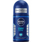 NIVEA MEN Dry Active 72h anti-perspirant roll-on deodorant with antibacterial protection and long-lasting dryness in a 50ml bottle
