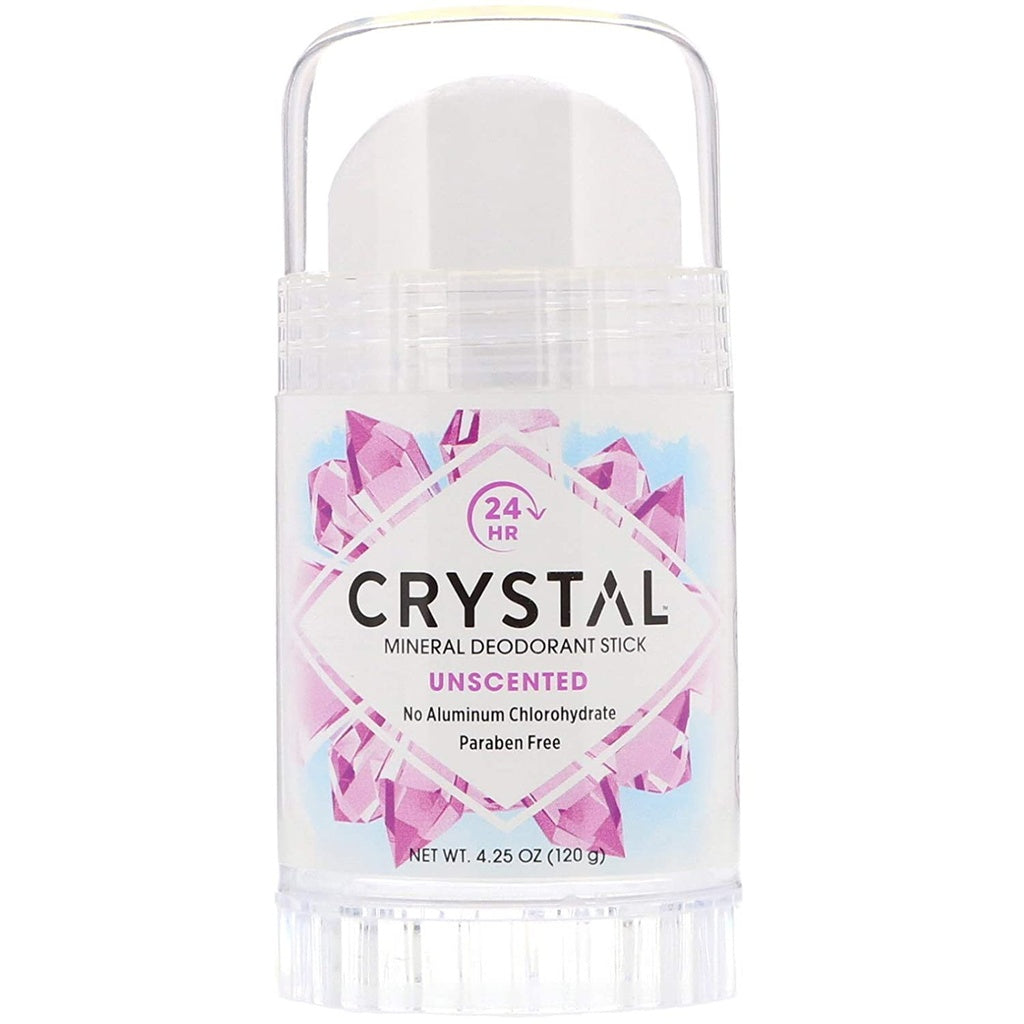 Pasteur Pharmacy Crystal Body Deodorant Unscented Stick 4.25 oz, natural deodorant for odor protection and freshness.