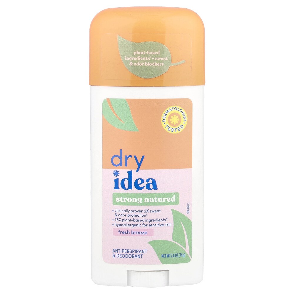 Pasteur Pharmacy Dry Idea Strong Natured plant-based invisible solid antiperspirant and deodorant in 2.6 oz container