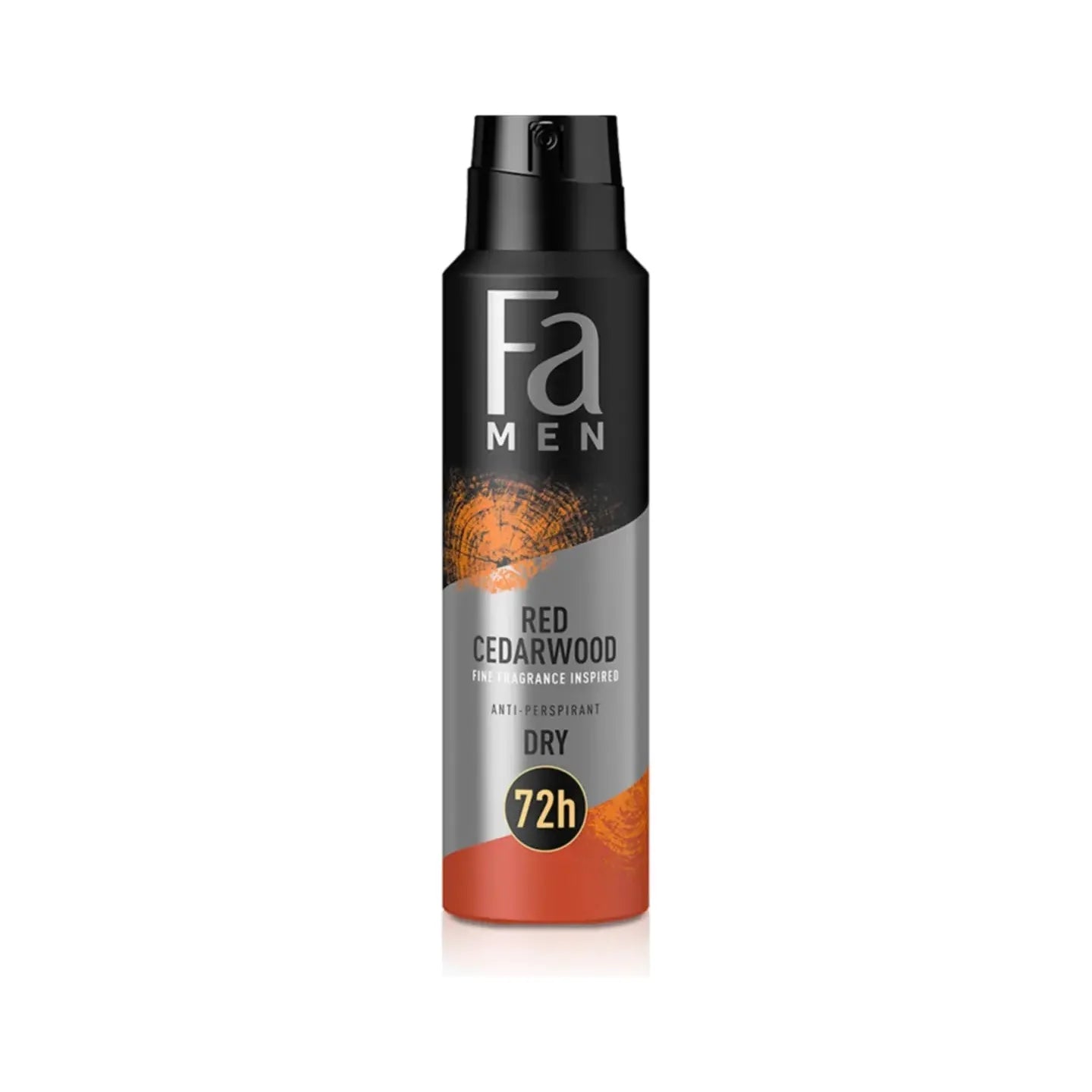 Fa Men Red Cedarwood 72h anti-transpirant deodorant in 150ml spray bottle, featuring cedarwood scent and effective odor control.