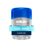 Gillette Clear Gel Antiperspirant Deodorant for Men in Cool Wave scent, 0.5 oz, with transparent gel formula.
