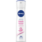 Nivea Fresh Flower women’s deodorant in 150 ml spray bottle, featuring floral scent and refreshes skin protection.