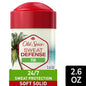 Old Spice Fiji Sweat Defense antiperspirant deodorant stick with blue packaging and fresh tropical scent.