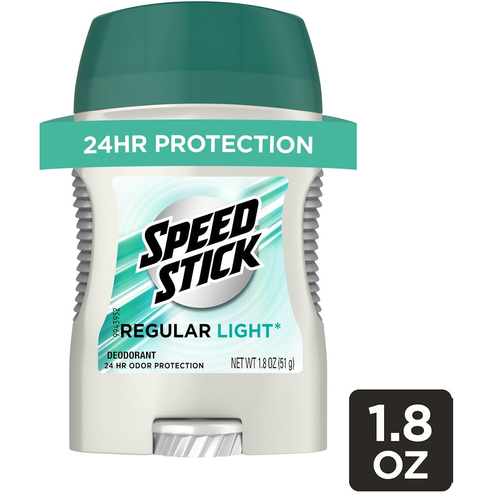 Speed Stick Deodorant Solid Regular Light for Men, Pasteur Pharmacy, 1.8 oz, stick antiperspirant with fresh scent