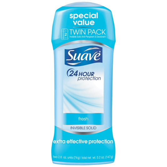 Suave Antiperspirant Deodorant in Shower Fresh scent, 2.6 oz, from Pasteur Pharmacy, showing the deodorant stick and packaging.