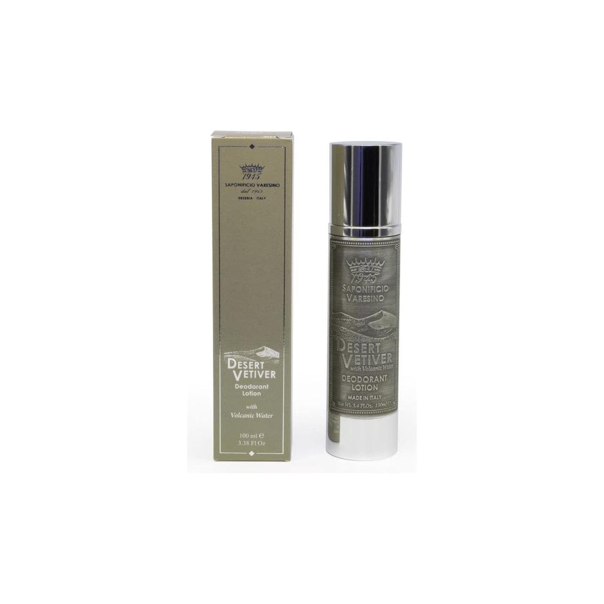 Saponificio Varesino Deodorant Lotion collection in 100ml bottles, featuring elegant packaging and natural deodorant formulations.