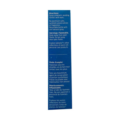Weleda Sage Deodorant Spray in 3.4 oz bottle, natural herbal deodorant with sage scent, packaged in a clear spray bottle