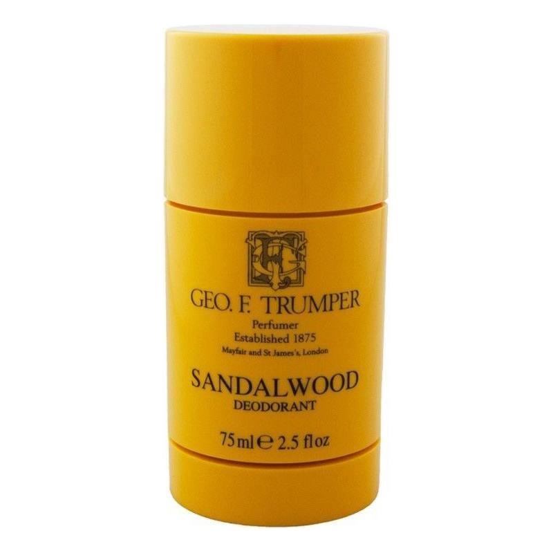 Geo. F. Trumper Sandalwood Deodorant Stick 75ml, natural deodorant stick in a sleek container with sandalwood scent.