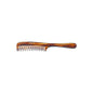 Kent 21T handmade curved double-row detangling comb, 7.5 inches, lightweight and designed for gentle hair detangling.