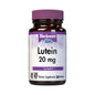BlueBonnet Lutein Softgels dietary supplement bottle with 30 softgel capsules, 20 mg of lutein for eye health.