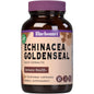 Bluebonnet Standardized Echinacea Root Extract dietary supplement capsules in a clear bottle, 200 mg, 60 vegetable capsules.
