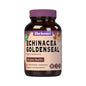 Bluebonnet Echinacea Goldenseal Root Extract dietary supplement capsules in a bottle, made by Pasteur Pharmacy.