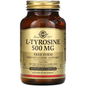 Solgar L-Tyrosine 500mg dietary supplement capsules, 100 vegetarian capsules, natural amino acid supplement for mental focus.