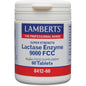 Bottle of Lactase Enzyme digestive support supplements by Pasteur Pharmacy, 60 caplets for aiding digestion.