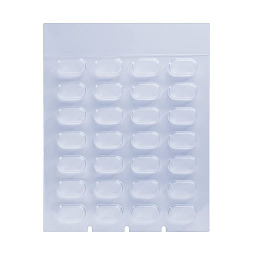 Ezy Dose 28-Day Disposable Blisters for pills, vitamins, and medicine, used with Cold Seal System, small case of 500.