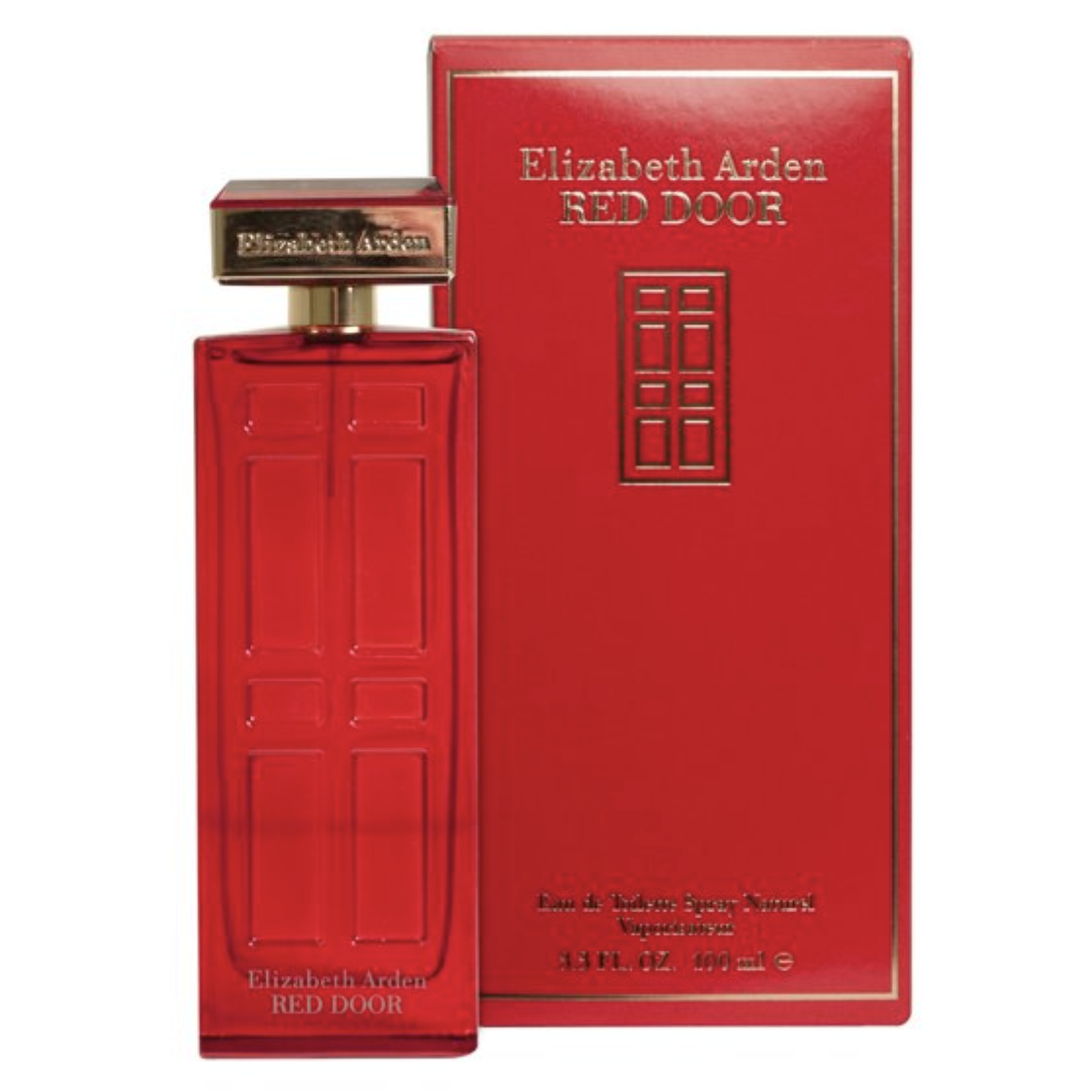 Elizabeth Arden Red Door 100ml Eau De Toilette spray for women, featuring elegant packaging and floral fragrance.