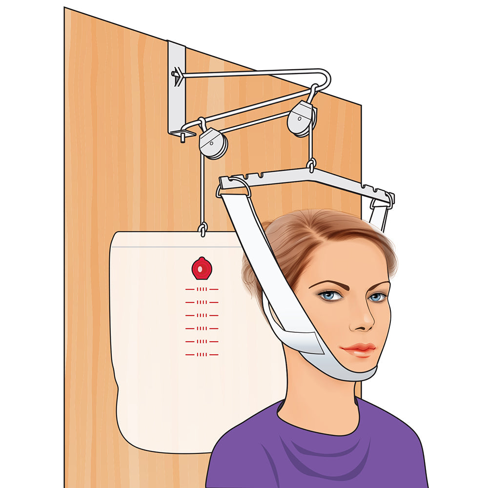 Nova Over Door Traction Set for doors by Pasteur Pharmacy, featuring adjustable straps and hooks for secure door traction exercises.