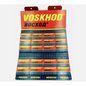 Voskhod Teflon-coated double edge blades, 20 packs of 5, shown in a blister pack with sharp blades visible for safety and precision shaving.