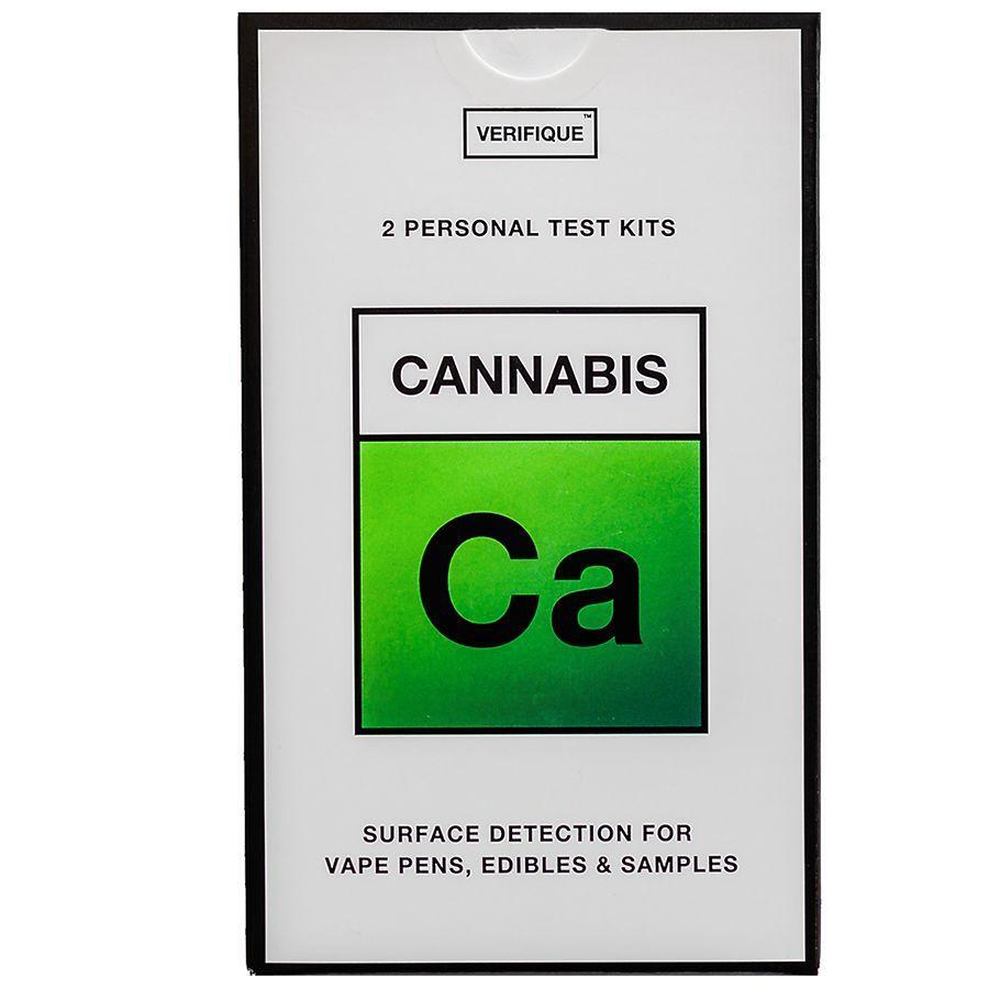 Verifique Cannabis Surface Test Kit for drug testing by Pasteur Pharmacy, showing kit components on a clean surface.