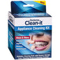 Dentemp Clean-It dental appliance cleaning kit by Pasteur Pharmacy, featuring dry cleaning tools for oral device hygiene.