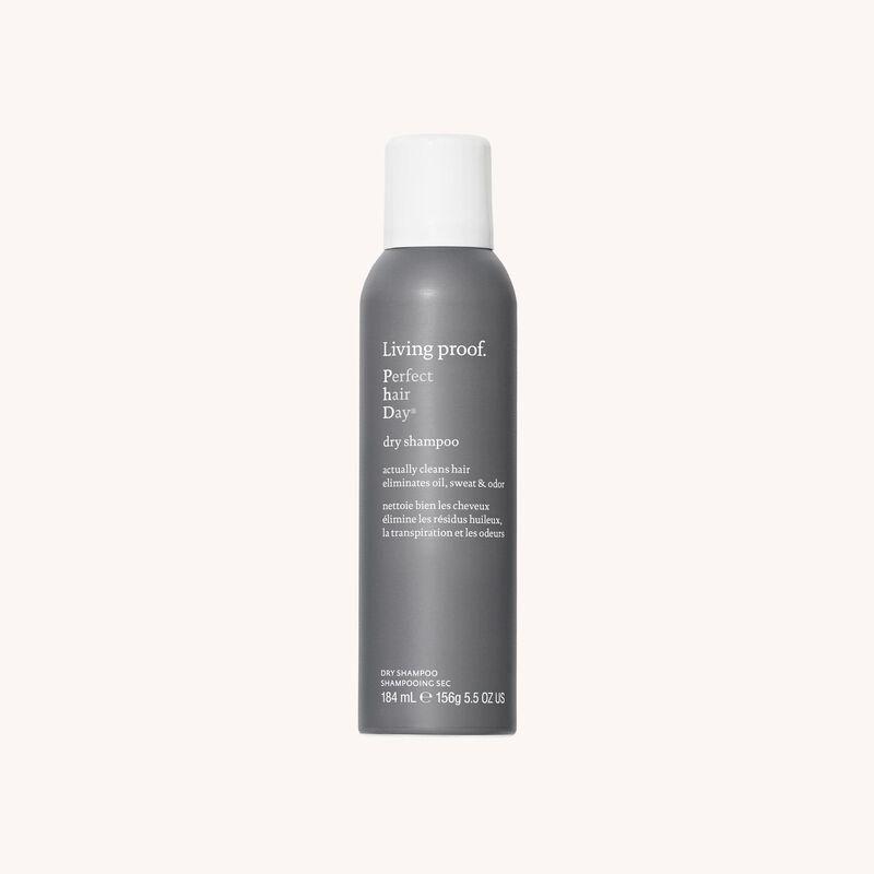 Living Proof Perfect Hair Day Dry Shampoo 5.5 oz bottle, lightweight formula for clean, refreshed hair with no residue.