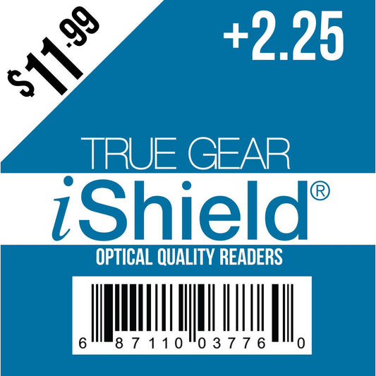 True Gear® iShield Readers +2.25 strength e-book readers with clear display, designed for comfortable reading.