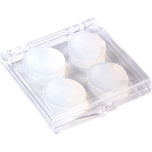 A pair of Pasteur Pharmacy Apex Silicone Ear Plugs for ear care, shown in a clear, close-up view.