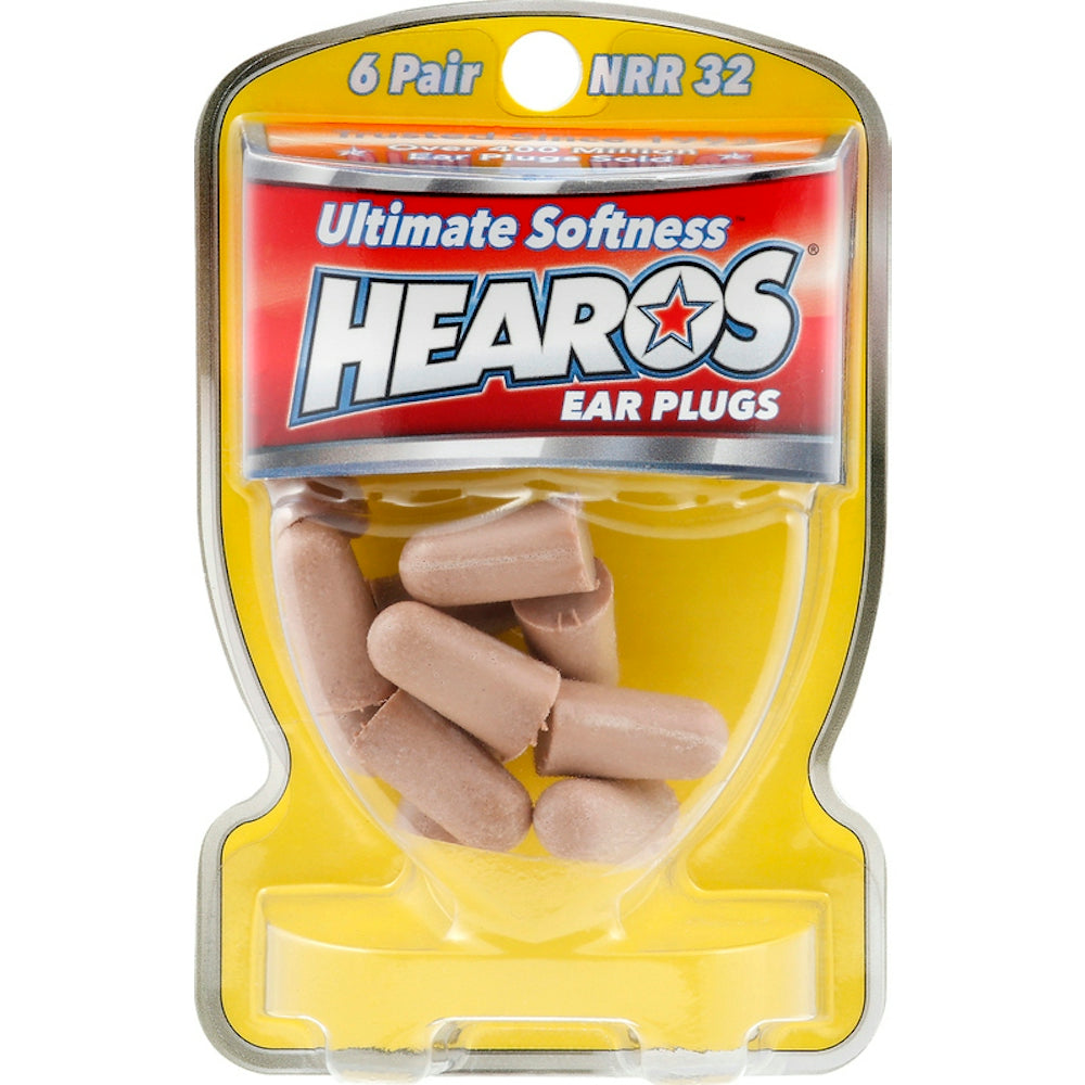 Hearos Ear Plugs Ultimate Softness Series in a clear packaging, designed for comfortable ear protection and noise reduction.