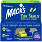 Pair of Mack's Ear Seals dual-purpose earplugs from Pasteur Pharmacy, designed to block noise and water for ear protection.