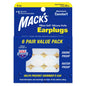Mack's Pillow Soft Silicone Earplugs in a pack of 6 pairs, designed for comfort and noise reduction, by Pasteur Pharmacy.