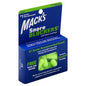 Mack's Snore Blockers soft foam earplugs in a 12-pair bonus pack, designed for noise reduction and comfortable sleep.
