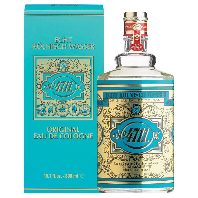 Muelhens 4711 Eau de Cologne spray bottle, 1.7 oz, with classic packaging and label visible.