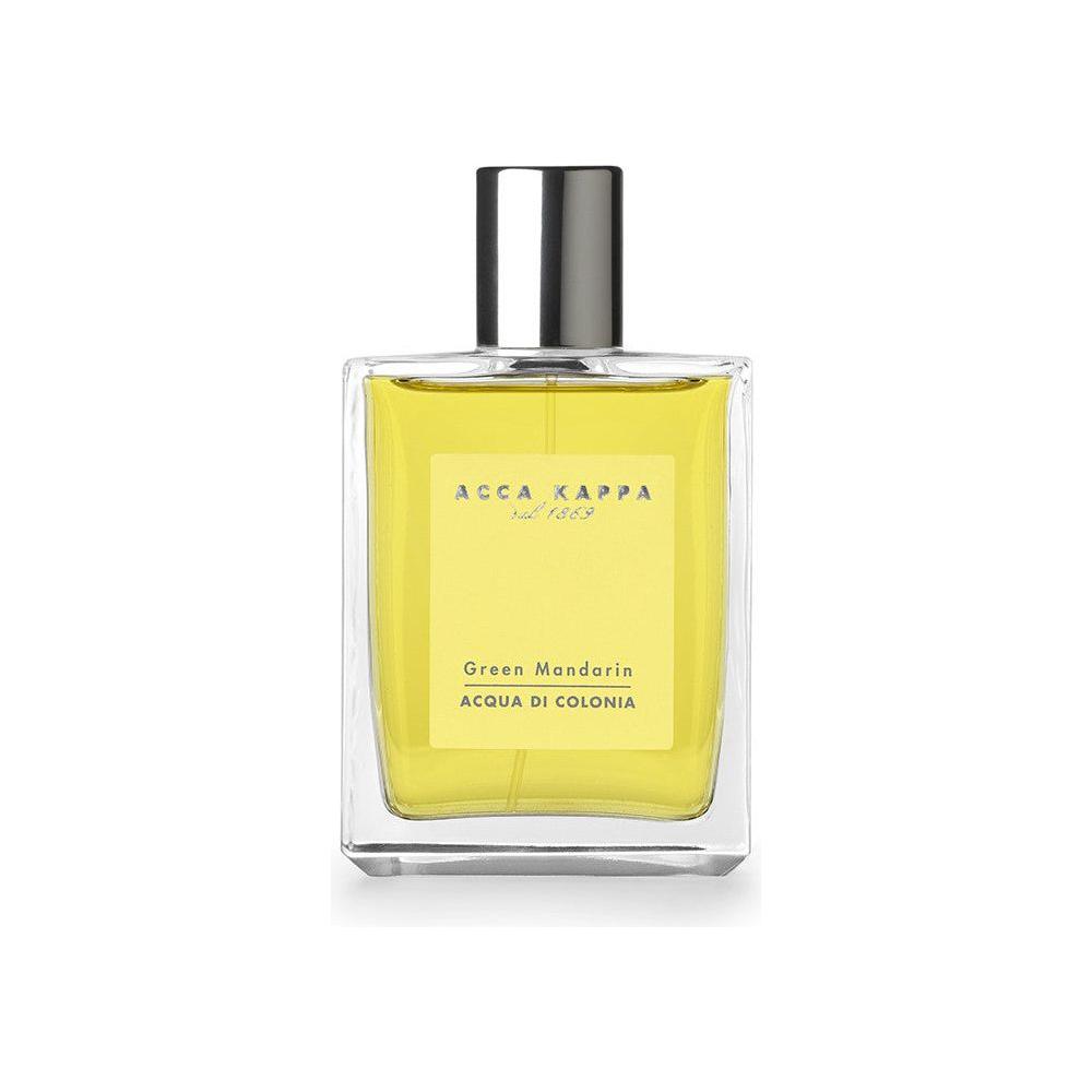Acca Kappa Green Mandarin unisex Eau De Cologne 100ml bottle with elegant packaging, showcasing fresh citrus scent.