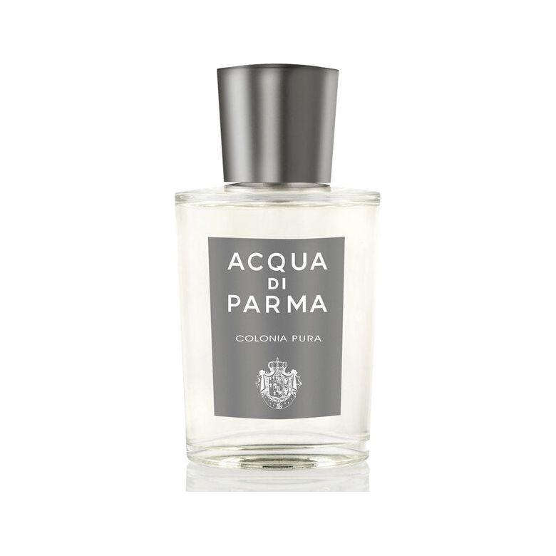 Acqua Di Parma Colonia Pura Eau de Cologne 50ml bottle, elegant glass container with classic design and silver cap.